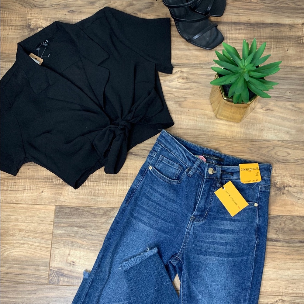 Crop tie top